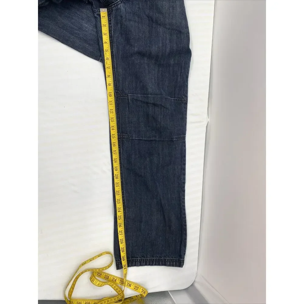 8732 Eight 732 Men's Sz Actual 34x32 Tag 36x34 Dark Wash Embroidered Denim Jeans